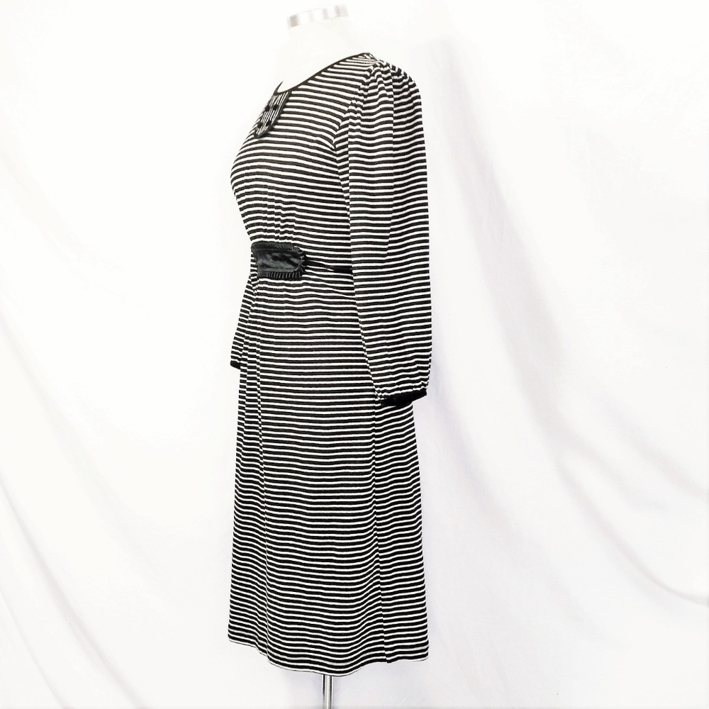 SOLD! ****Fornarina Dress Stripe Wool Knit Velvet - Picture 3 of 6